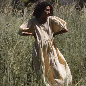 Daughters of India Ela Gown in Chamomile XS